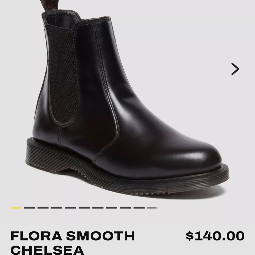 Dr. Martens Black Flora Chelsea Boot